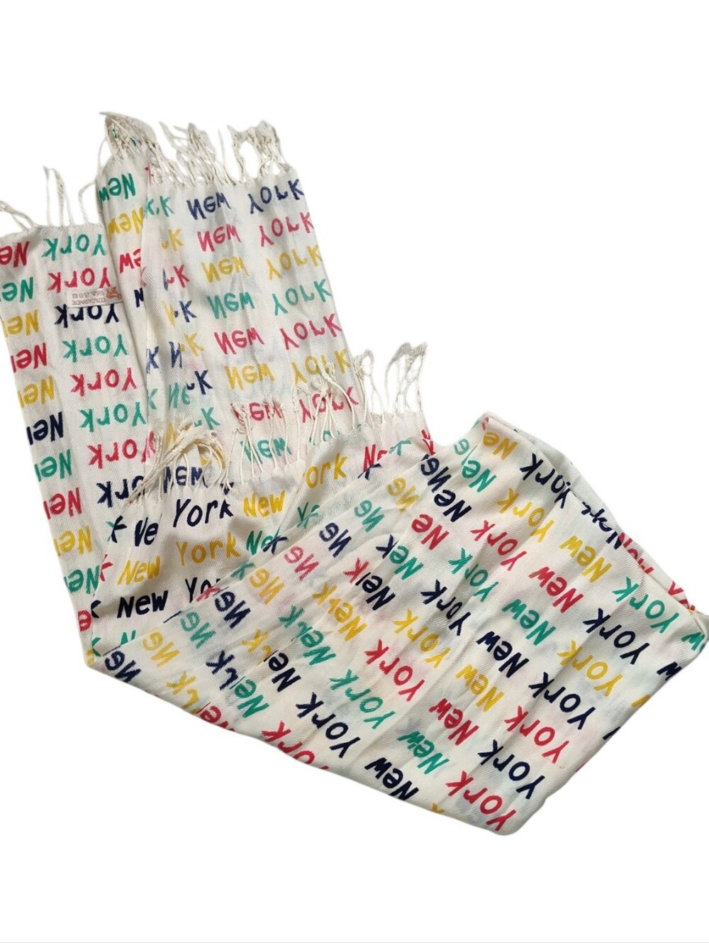 Multicolor New York City Print Scarf Pashmina Cashmere